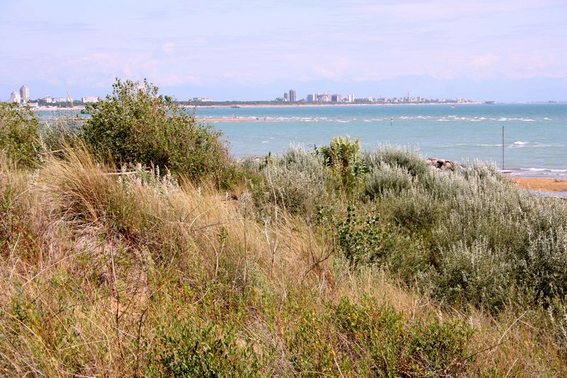 Il faro di Bibione e la foce del tagliamento